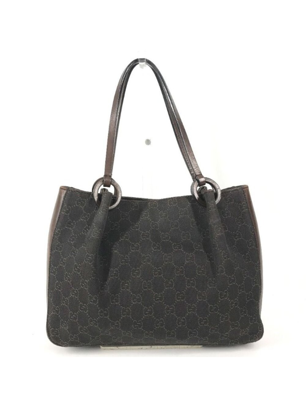 Gucci Shoulder Bag GG Logo Leather Canvas Brown - Picture 3 of 9